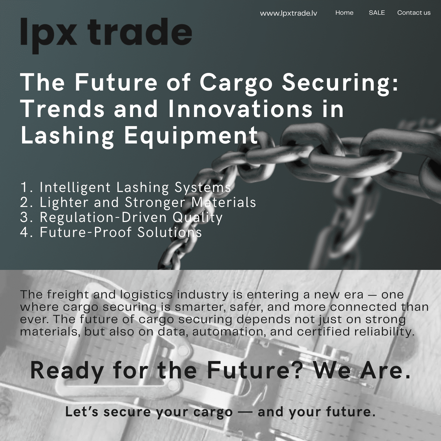 The Future of Cargo Securing Trends and Innovations in Lashing Equipment