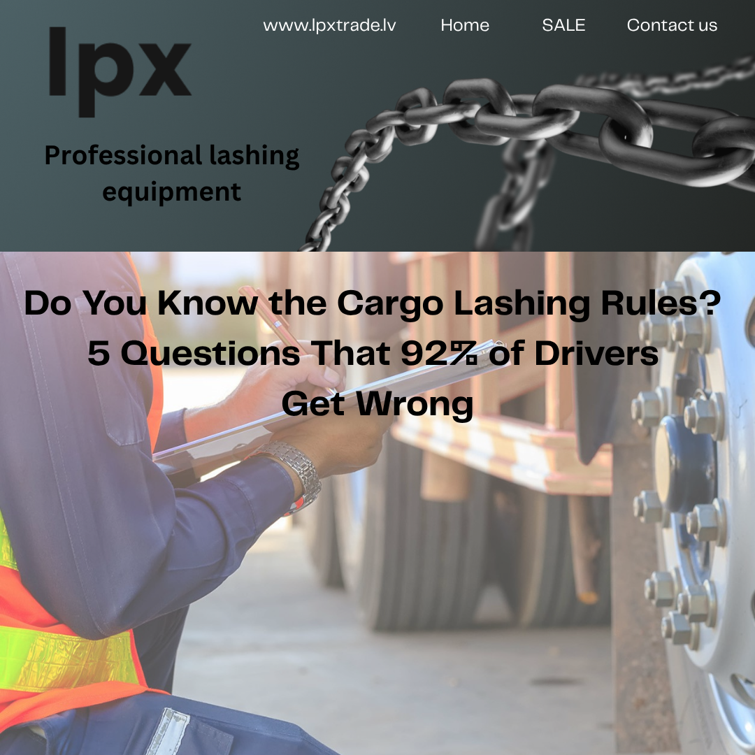 Do You Know the Cargo Lashing Rules? 5 Questions That 92% of Drivers Get Wrong