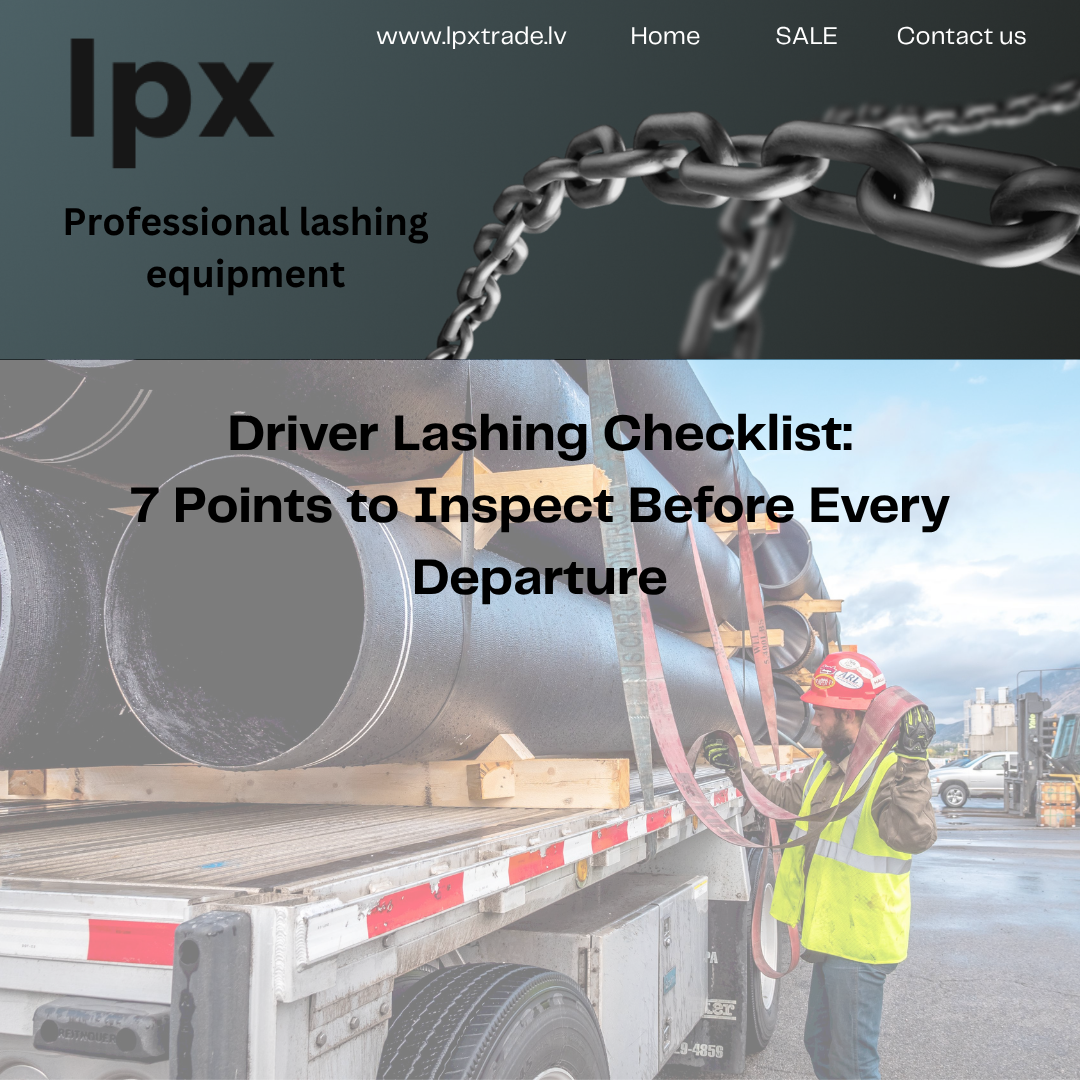 Driver Lashing Checklist 7 Points to Inspect Before Every Departure Driver Lashing Checklist 7 Points to Inspect Before Every Departure